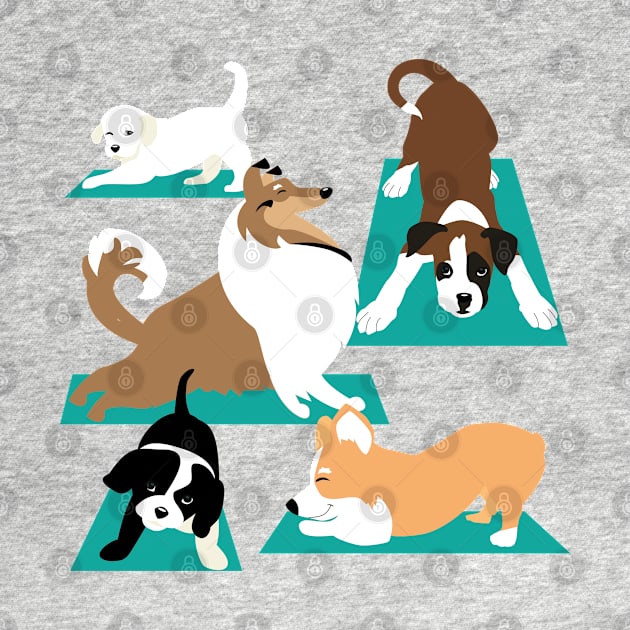 Yoga Dogs by HotPinkStudio.Me
